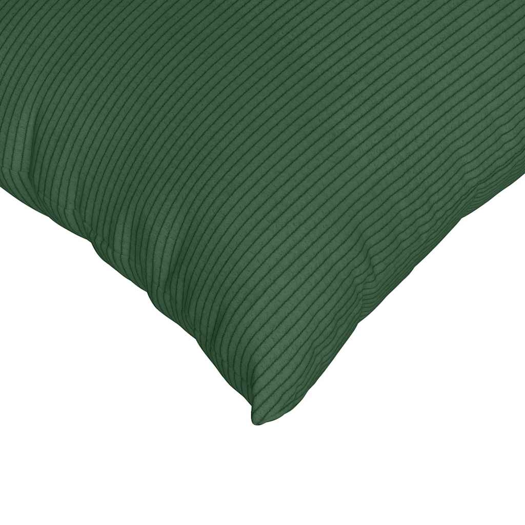 Cuscini da Divano 2 pcs Verde Scuro 60 x 60 cm Tessuto in Cords | homemem39