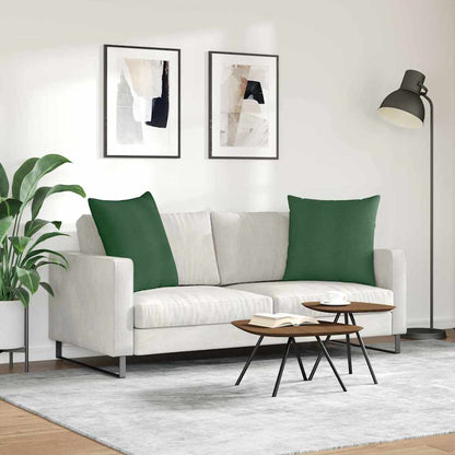 Cuscini da Divano 2 pcs Verde Scuro 60 x 60 cm Tessuto in Cords | homemem39