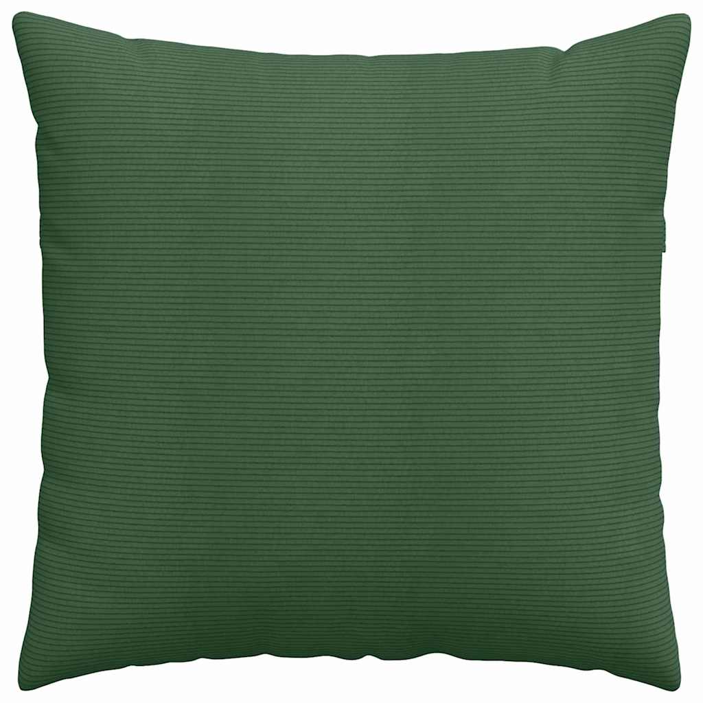Cuscini da Divano 2 pcs Verde Scuro 60 x 60 cm Tessuto in Cords | homemem39