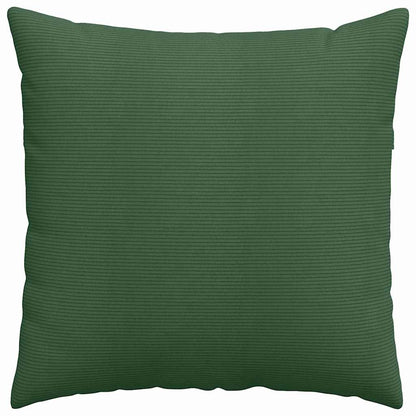Cuscini da Divano 2 pcs Verde Scuro 60 x 60 cm Tessuto in Cords | homemem39
