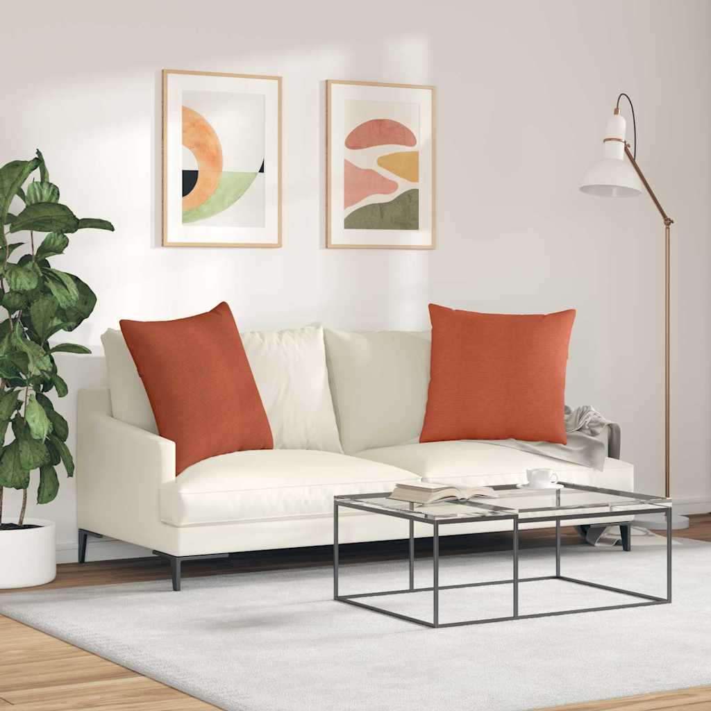 Cuscini da Divano 2 pcs Rosso Arancio 60 x 60 cm | homemem39