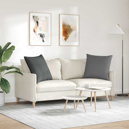 Cuscini da Divano 2 pcs Grigio scuro 80 x 80 cm Tessuto | homemem39