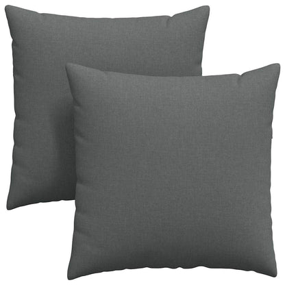 Cuscini da Divano 2 pcs Grigio scuro 80 x 80 cm Tessuto | homemem39