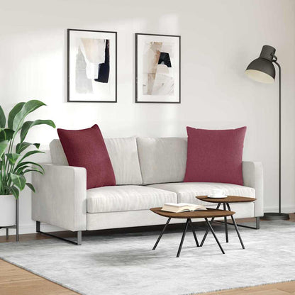 Cuscini da Divano 2 pcs Rosso Vino 80 x 80 cm Tessuto | homemem39