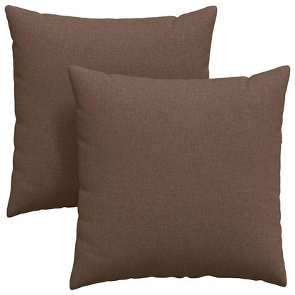 Cuscini da Divano 2 pcs Marrone 80 x 80 cm Tessuto | homemem39