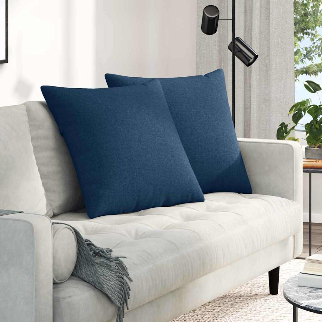 Cuscini da Divano 2 pcs Blu 80 x 80 cm Tessuto | homemem39