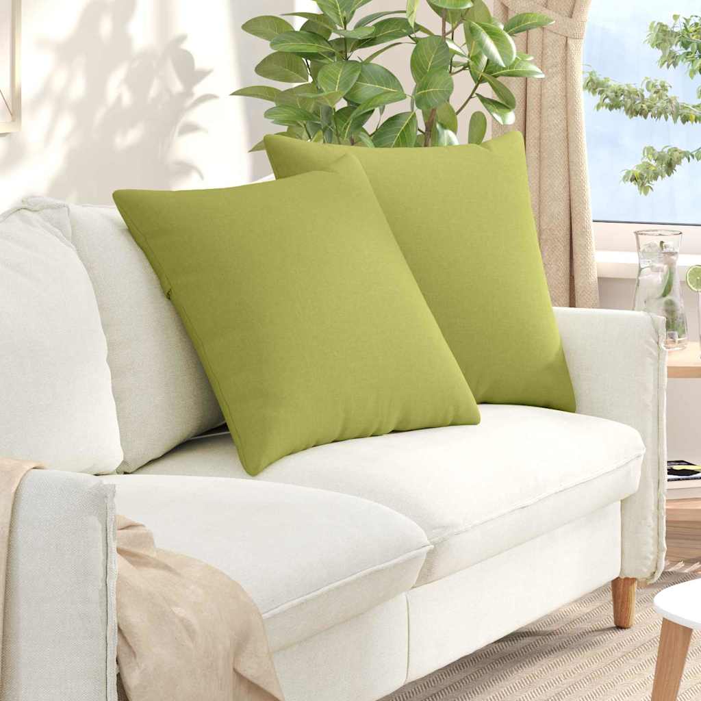 Cuscini da Divano 2 pcs Verde chiaro 80 x 80 cm Tessuto | homemem39