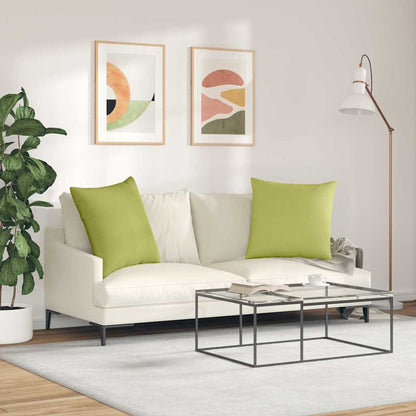 Cuscini da Divano 2 pcs Verde chiaro 80 x 80 cm Tessuto | homemem39