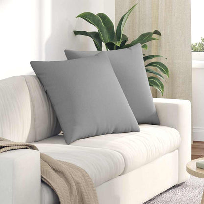 Cuscini da Divano 2 pcs Grigio Nuvola 80 x 80 cm Tessuto | homemem39