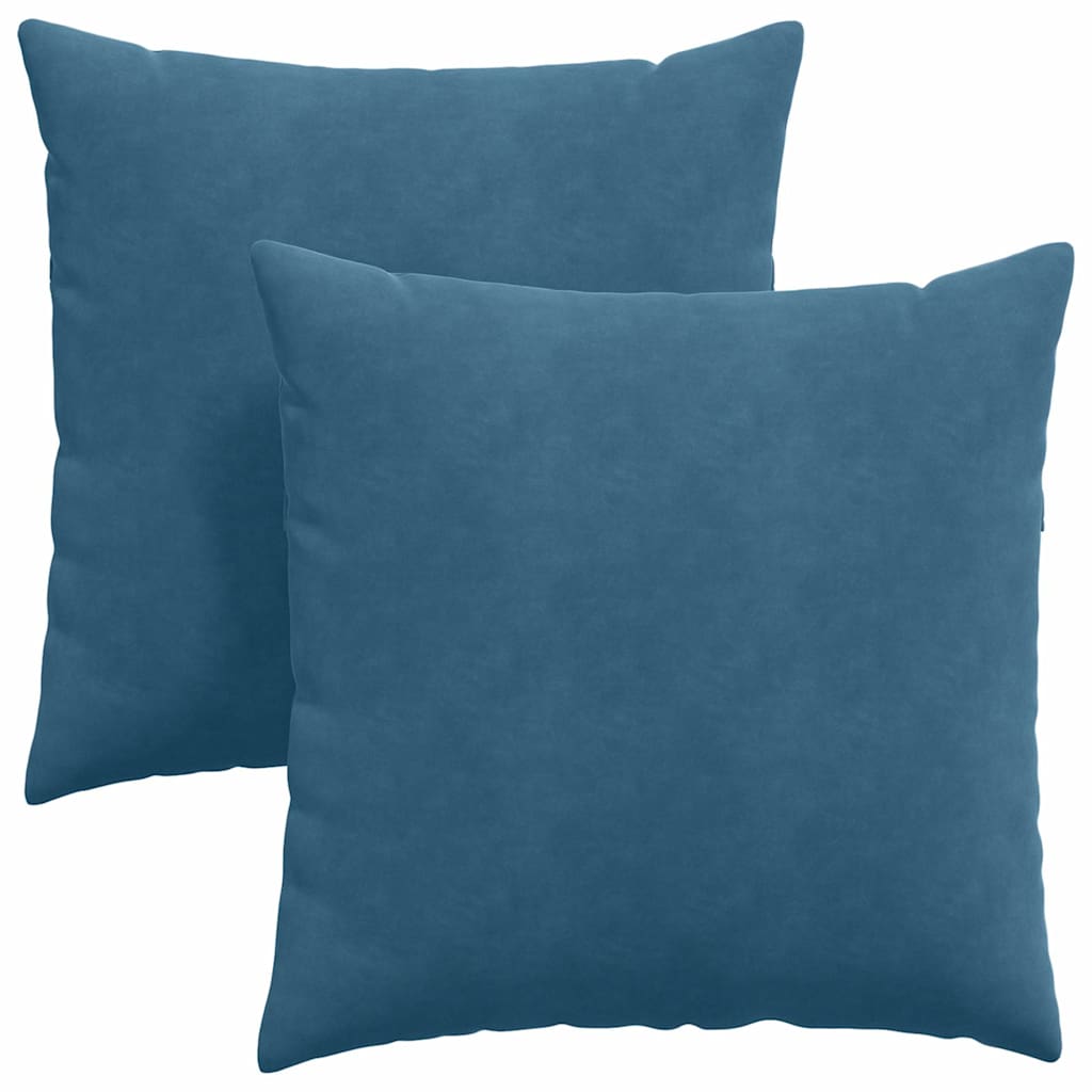 Cuscini da Divano 2 pcs Blu 80 x 80 cm Tessuto in Cords | homemem39
