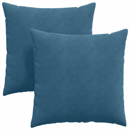 Cuscini da Divano 2 pcs Blu 80 x 80 cm Tessuto in Cords | homemem39
