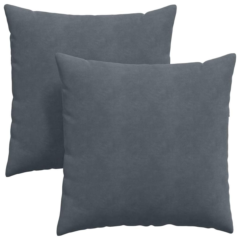 Cuscini da Divano 2 pcs Grigio scuro 80 x 80 cm | homemem39