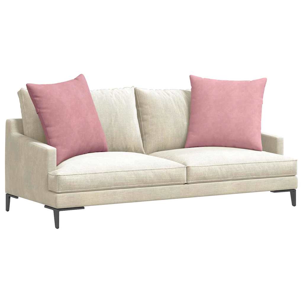 Cuscini da Divano 2 pcs Rosa 80 x 80 cm Tessuto in Cords | homemem39