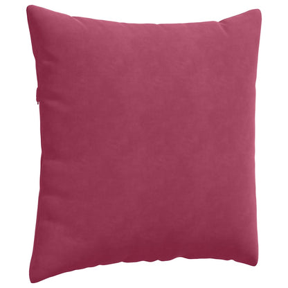 Cuscini da Divano 2 pcs Rosso Vino 80 x 80 cm Tessuto in Cords | homemem39