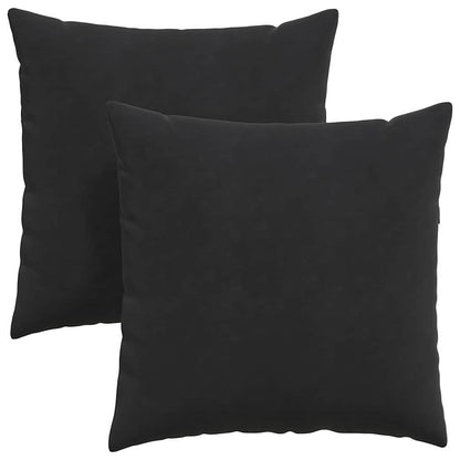Cuscini da Divano 2 pcs Nero 80 x 80 cm Tessuto in Cords | homemem39