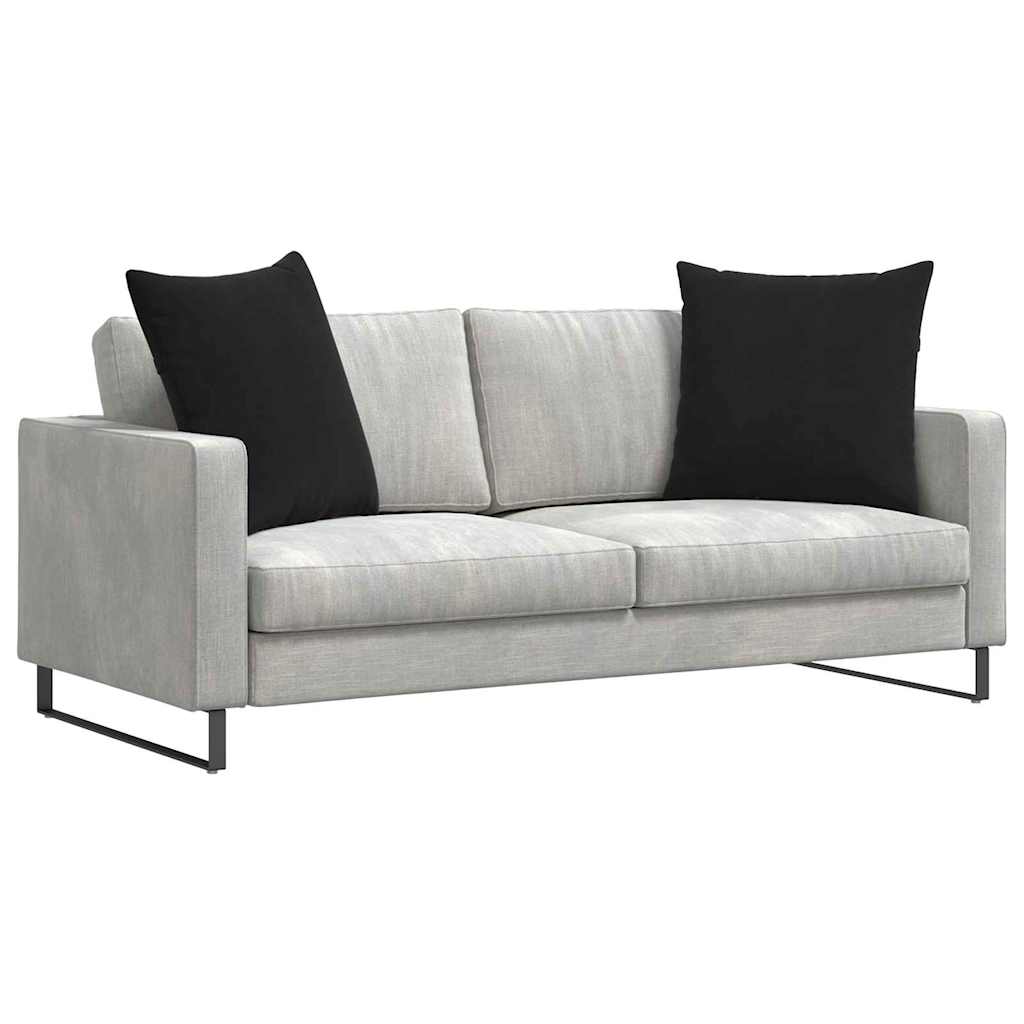 Cuscini da Divano 2 pcs Nero 80 x 80 cm Tessuto in Cords | homemem39