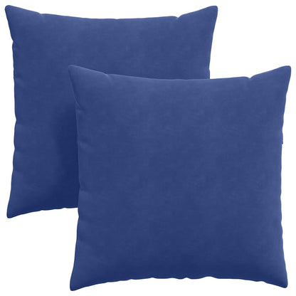 Cuscini da Divano 2 pcs Blu Polizia 80 x 80 cm Tessuto in Cords | homemem39