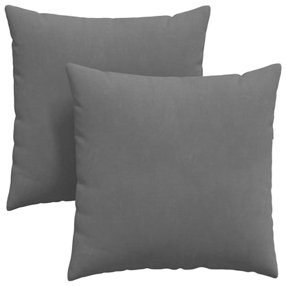 Cuscini da Divano 2 pcs Grigio scuro 80 x 80 cm Tessuto | homemem39