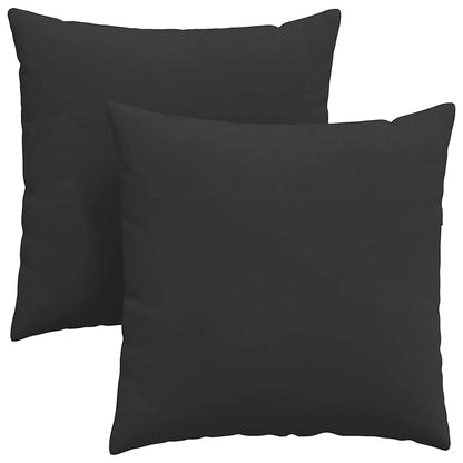 Cuscini da Divano 2 pcs Nero 80 x 80 cm Tessuto | homemem39