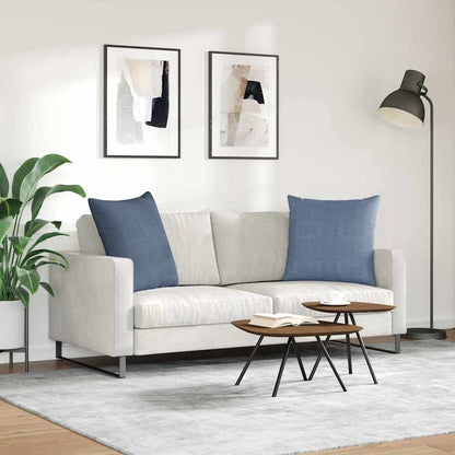 Cuscini da Divano 2 pcs Blu 80 x 80 cm Tessuto in Cords | homemem39