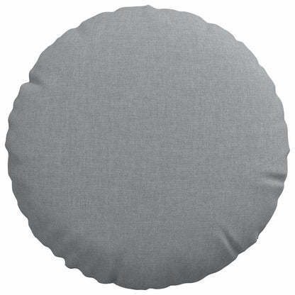 Cuscini per Seduta 2 pcs Grigio chiaro Ø30 x 13 cm Tessuto | homemem39