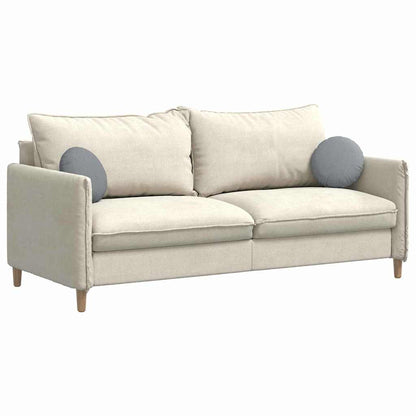 Cuscini per Seduta 2 pcs Grigio chiaro Ø30 x 13 cm Tessuto | homemem39
