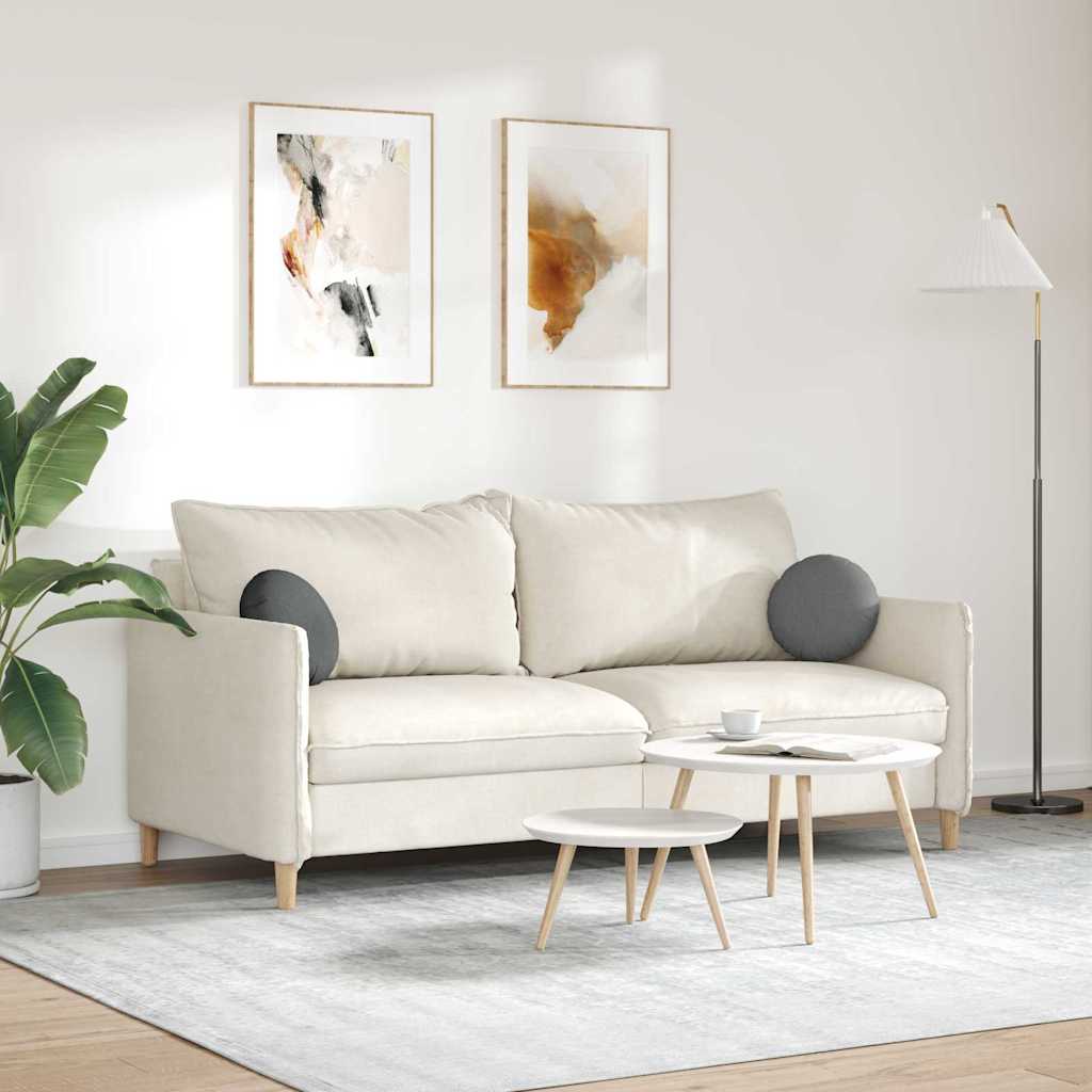 Cuscini per Seduta 2 pcs Grigio scuro Ø30 x 13 cm Tessuto | homemem39