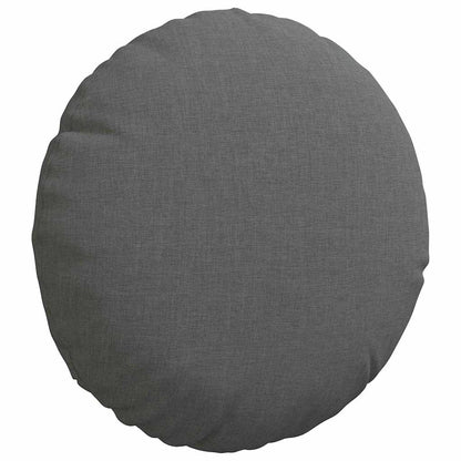 Cuscini per Seduta 2 pcs Grigio scuro Ø30 x 13 cm Tessuto | homemem39