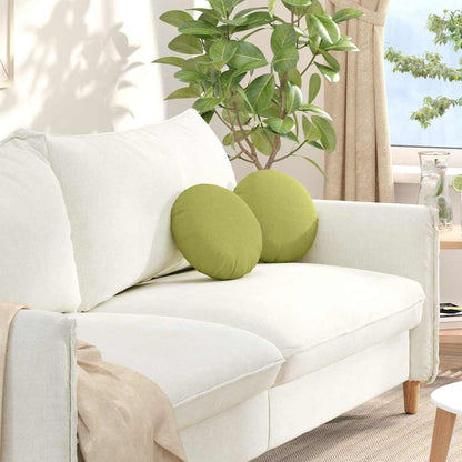 Cuscini per Seduta 2 pcs Verde chiaro Ø30 x 13 cm Tessuto | homemem39