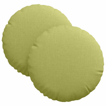 Cuscini per Seduta 2 pcs Verde chiaro Ø30 x 13 cm Tessuto | homemem39