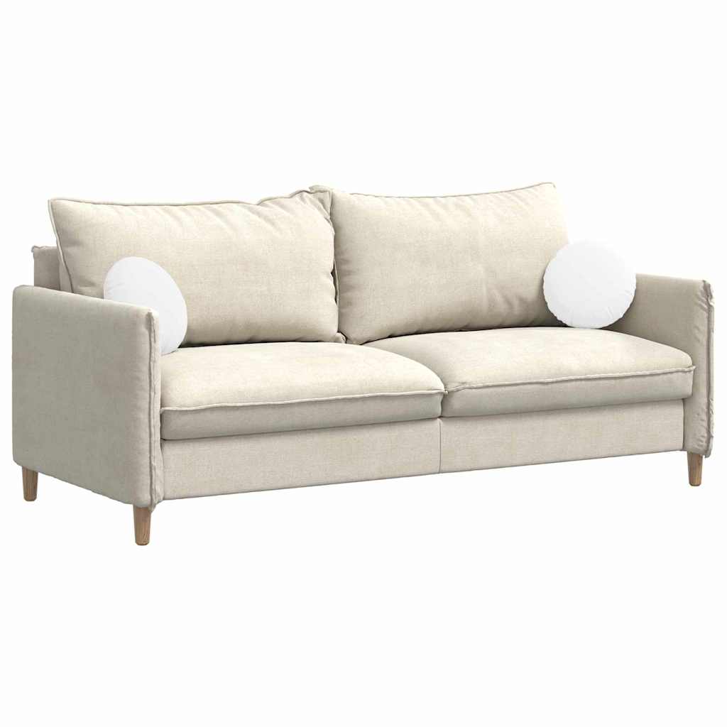 Cuscini per Seduta 2 pcs Bianco Ø30 x 13 cm Tessuto | homemem39