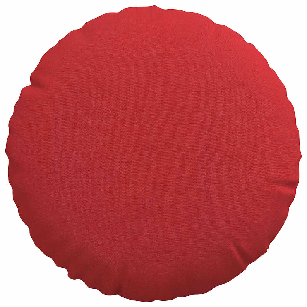 Cuscini per Seduta 2 pcs Rosso Ø30 x 13 cm Tessuto | homemem39