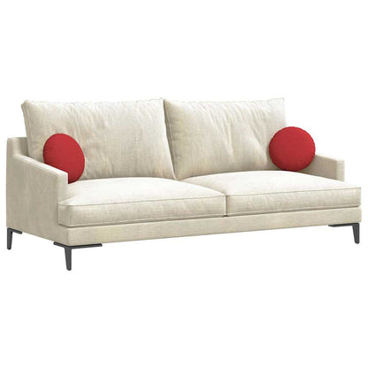 Cuscini per Seduta 2 pcs Rosso Ø30 x 13 cm Tessuto | homemem39