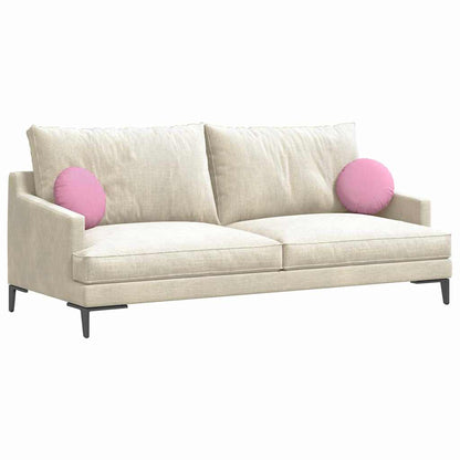 Cuscini per Seduta 2 pcs Rosa Ø30 x 13 cm Tessuto | homemem39