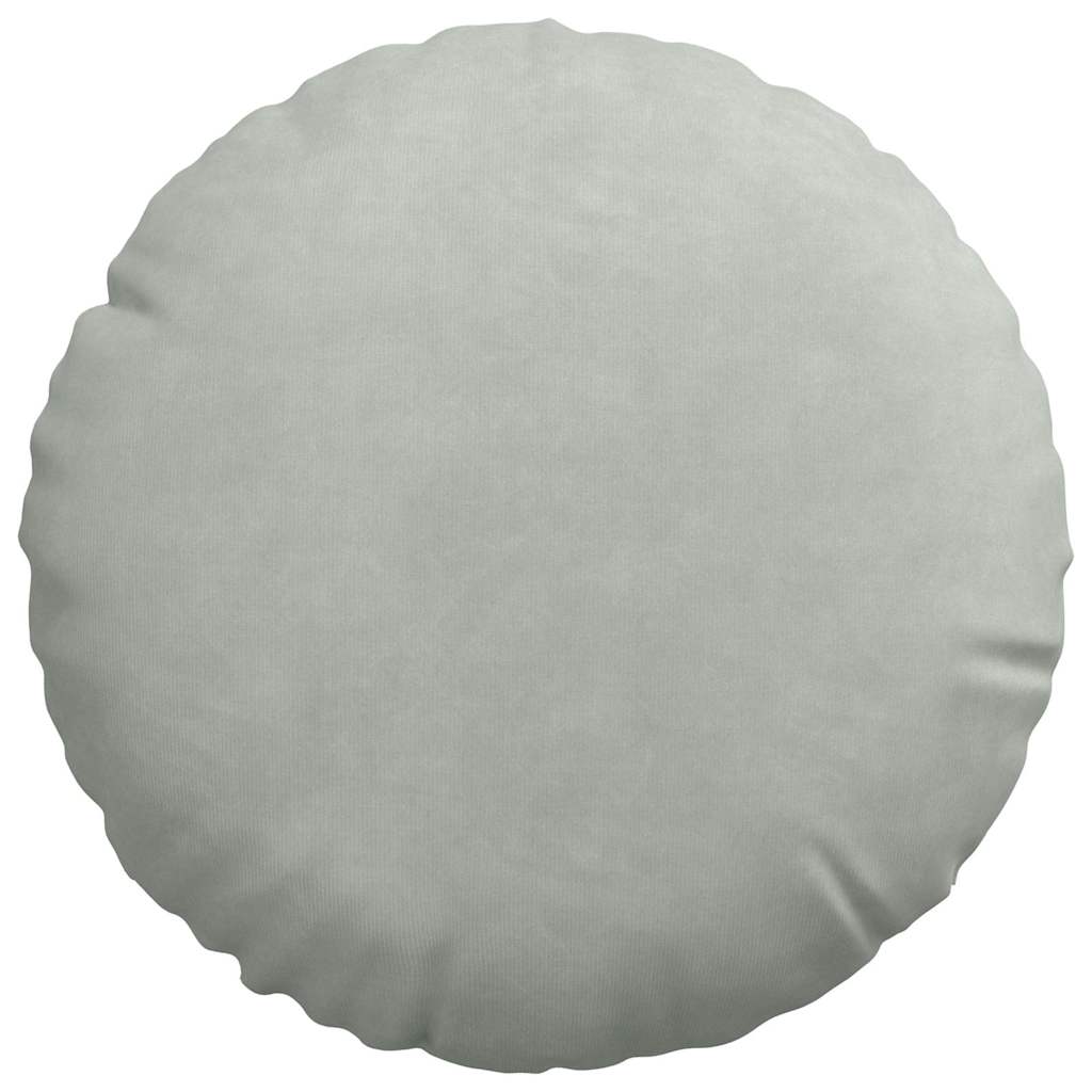 Cuscini per Seduta 2 pcs Grigio chiaro Ø30 x 13 cm Velluto | homemem39