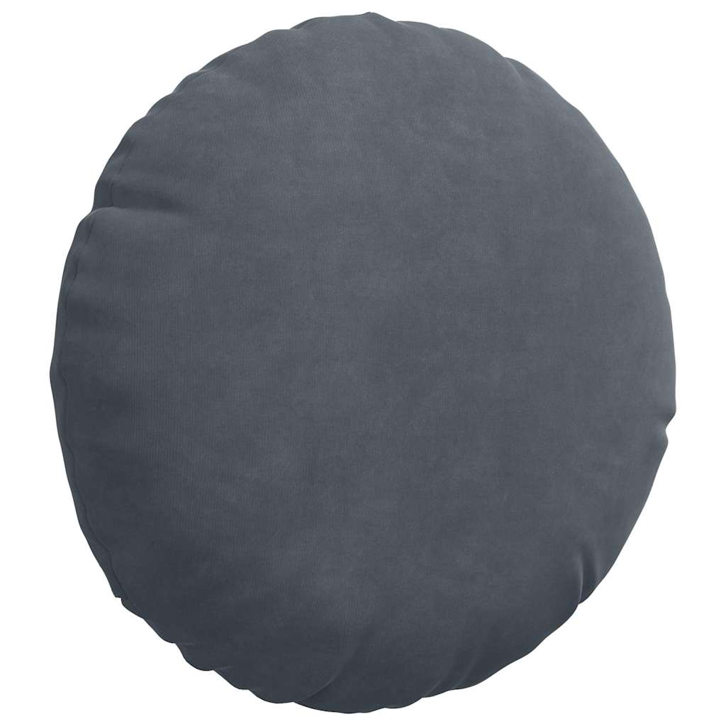 Cuscini per Seduta 2 pcs Grigio scuro Ø30 x 13 cm Velluto | homemem39