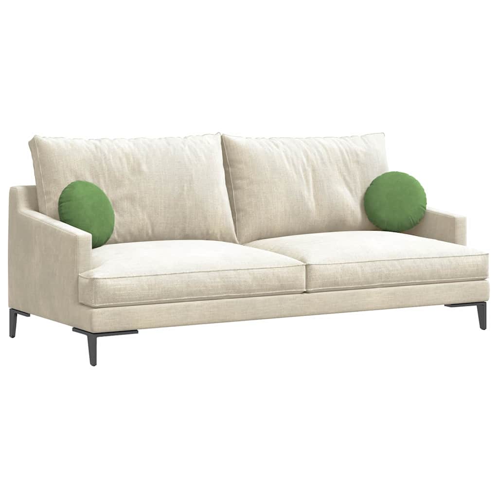 Cuscini per Seduta 2 pcs Verde chiaro Ø30 x 13 cm Velluto | homemem39