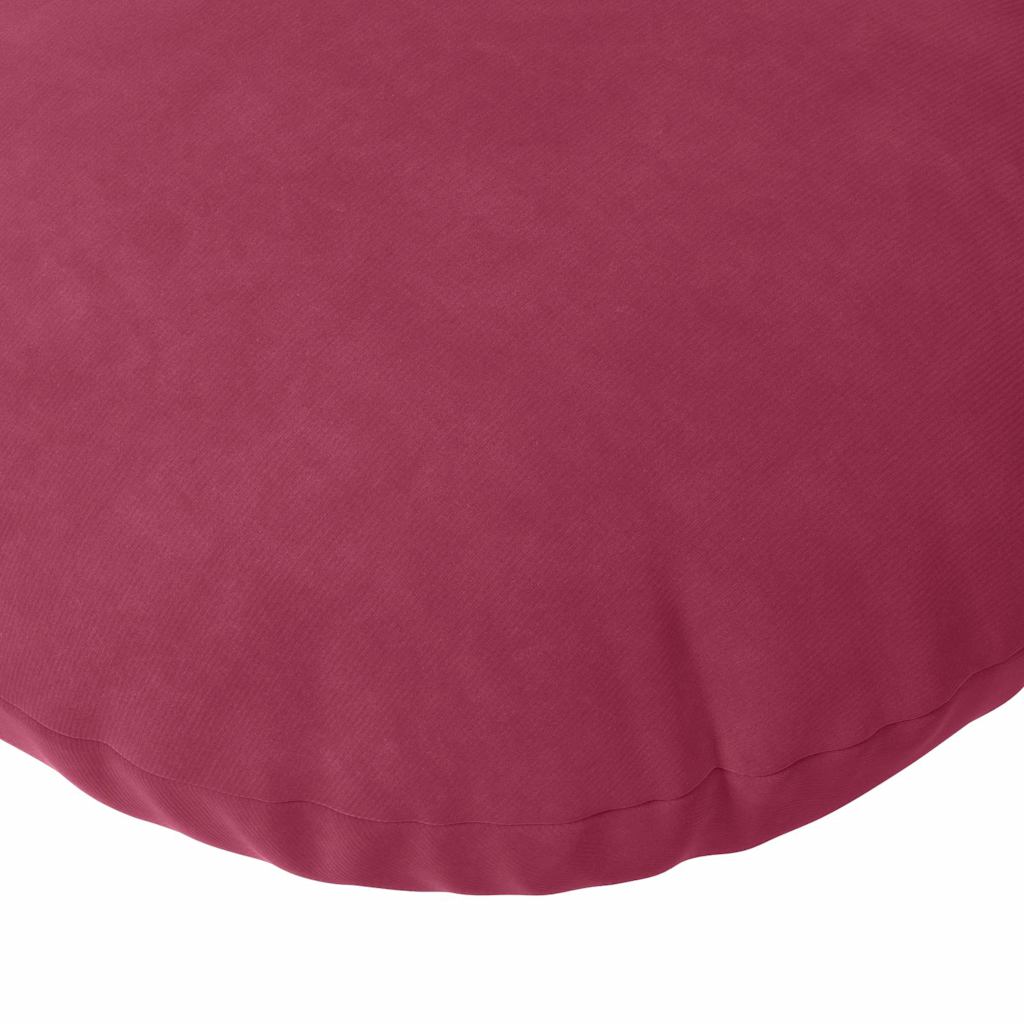 Cuscini per Seduta 2 pcs Rosso Vino Ø30 x 13 cm Velluto | homemem39