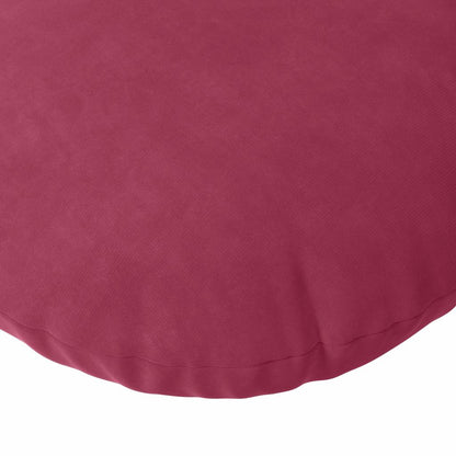 Cuscini per Seduta 2 pcs Rosso Vino Ø30 x 13 cm Velluto | homemem39