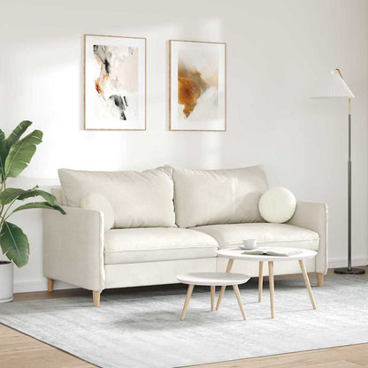 Cuscini per Seduta 2 pcs Crema Ø30 x 13 cm Velluto | homemem39