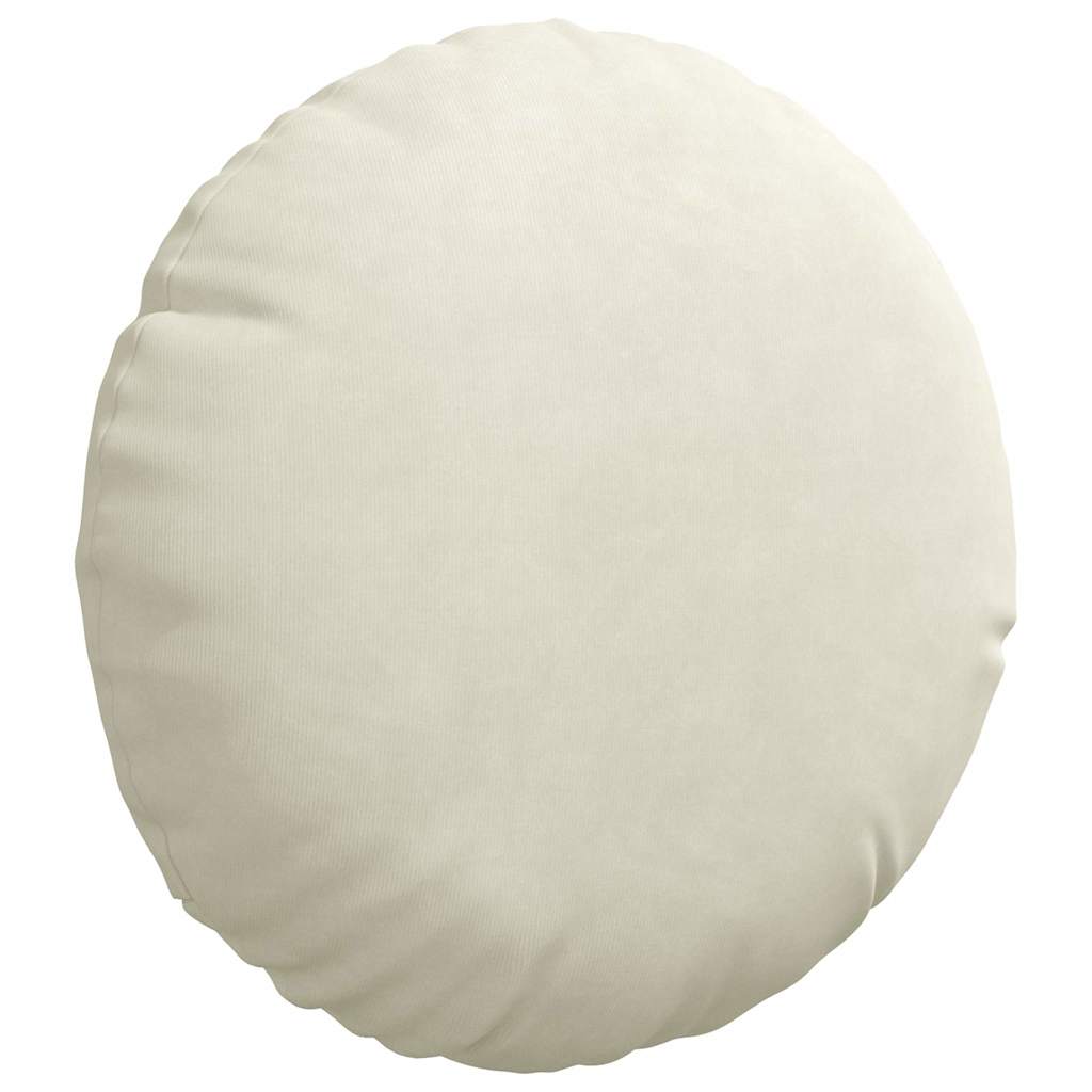 Cuscini per Seduta 2 pcs Crema Ø30 x 13 cm Velluto | homemem39
