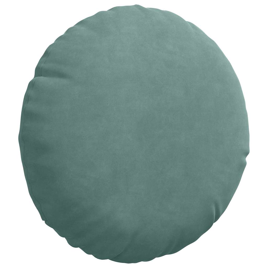 Cuscini per Seduta 2 pcs Verde Mare Ø30 x 13 cm Velluto | homemem39
