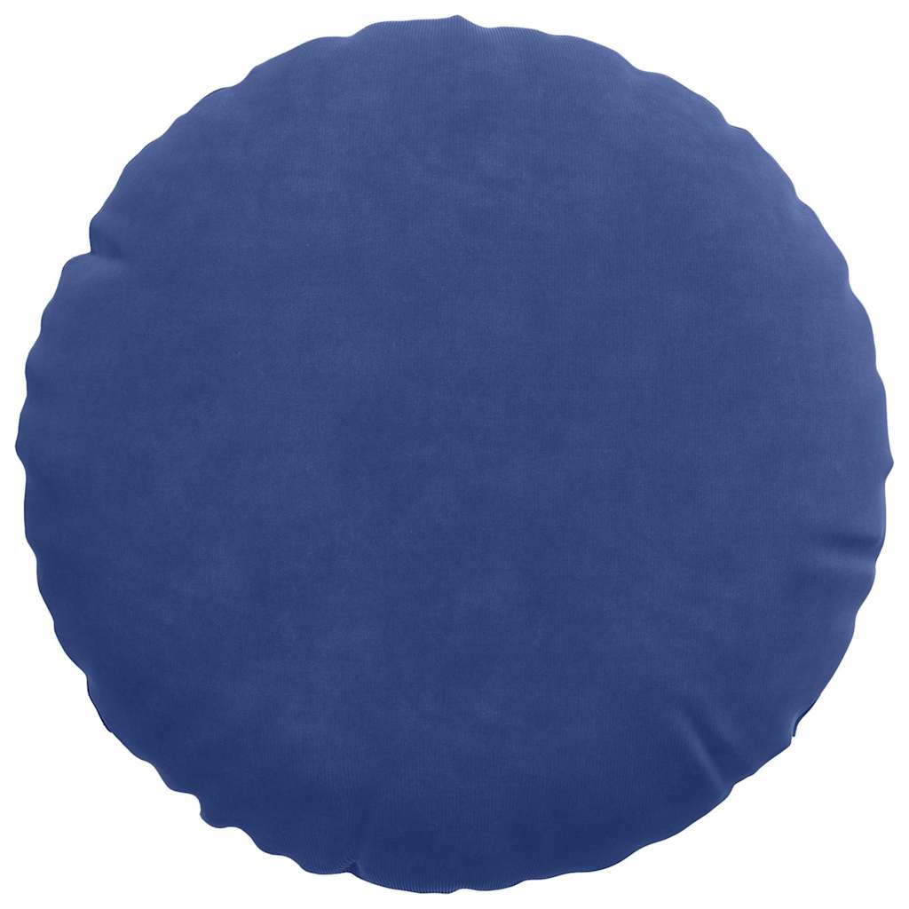 Cuscini per Seduta 2 pcs Blu Polizia Ø30 x 13 cm Velluto | homemem39