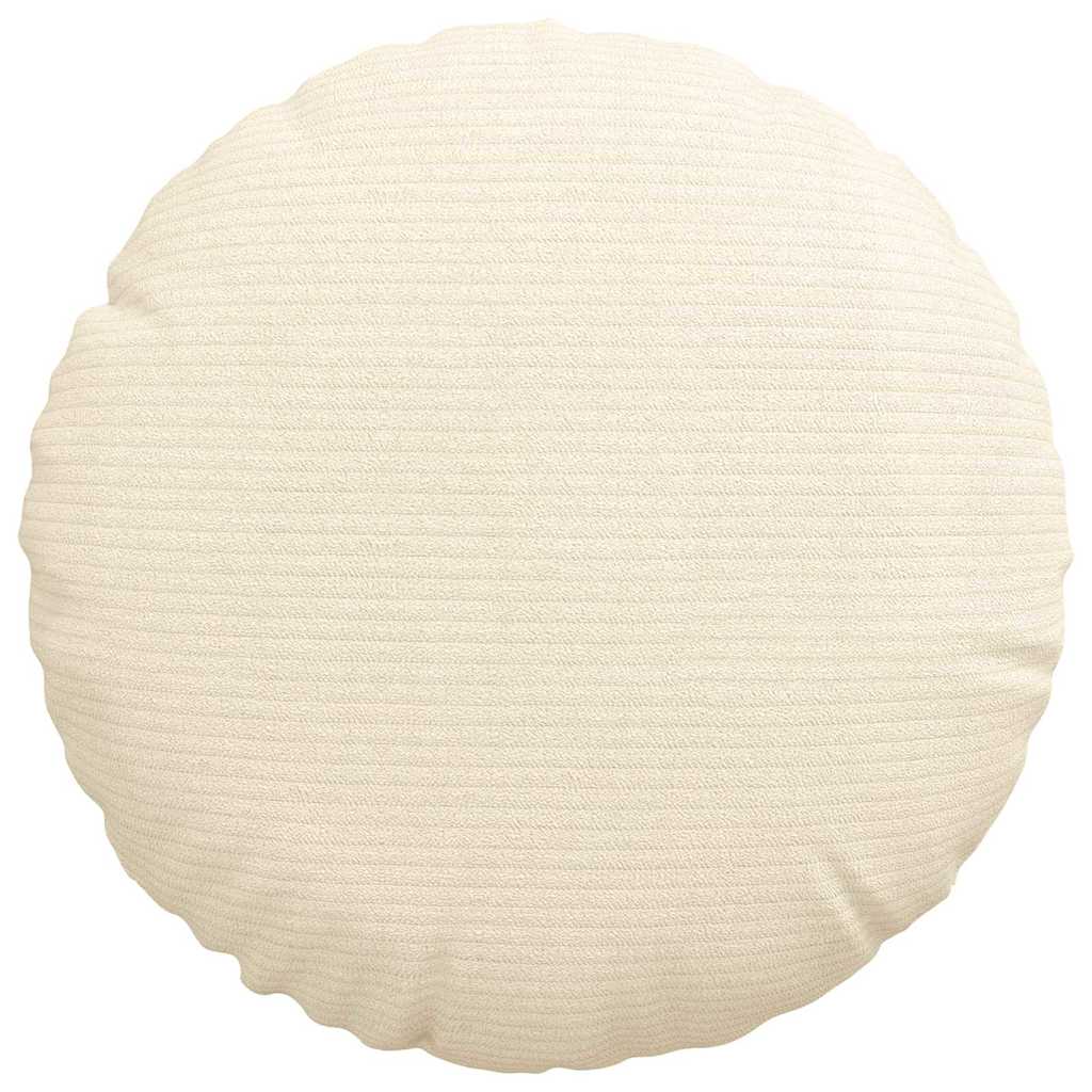 Cuscini per Seduta 2 pcs Crema Ø30 x 13 cm Tessuto in Cords | homemem39