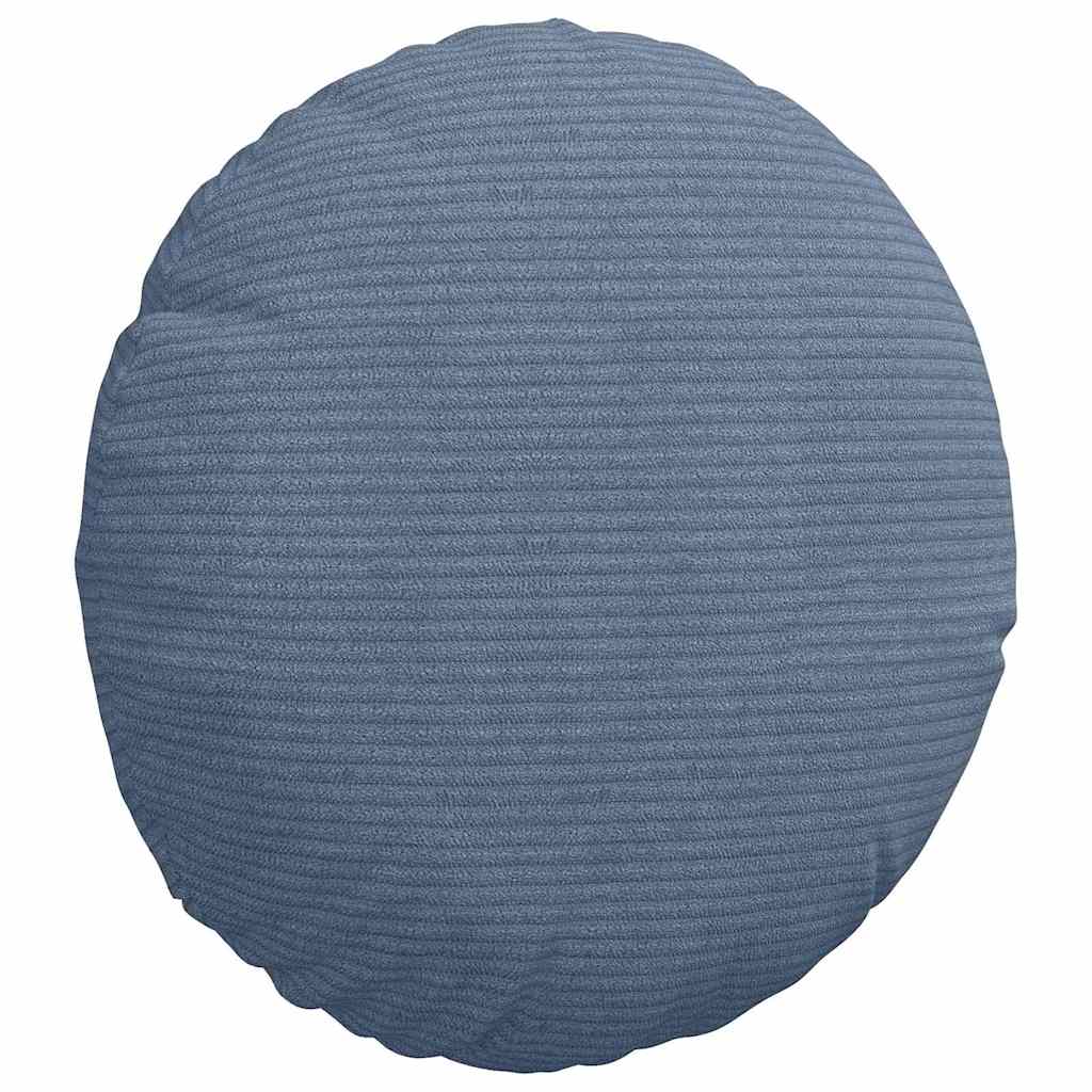 Cuscini per Seduta 2 pcs Blu Ø30 x 13 cm Tessuto in Cords | homemem39