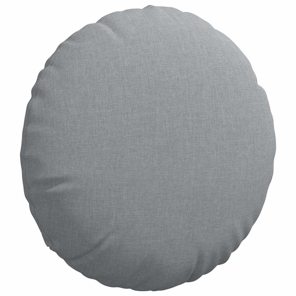 Cuscini per Seduta 2 pcs Grigio chiaro Ø40 x 13 cm Tessuto | homemem39