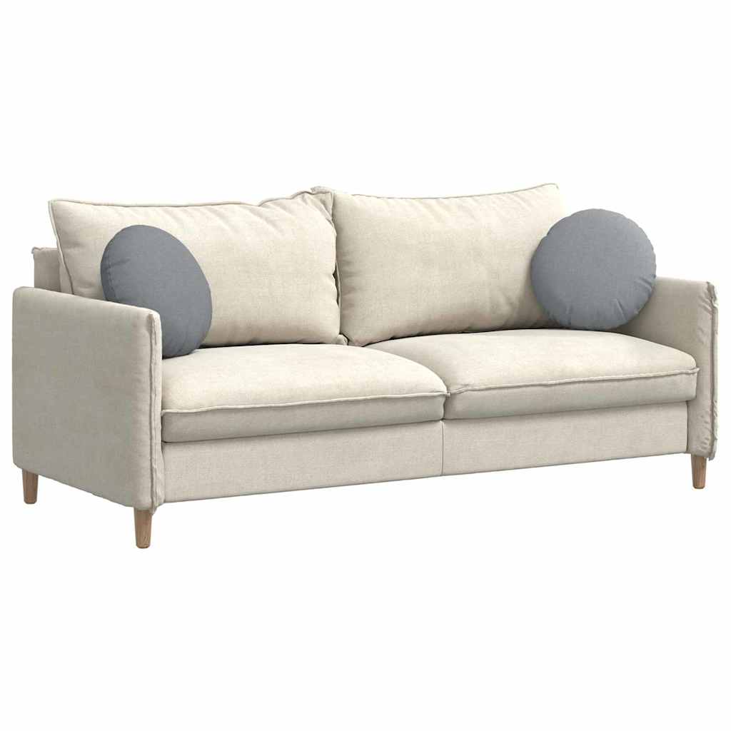 Cuscini per Seduta 2 pcs Grigio chiaro Ø40 x 13 cm Tessuto | homemem39