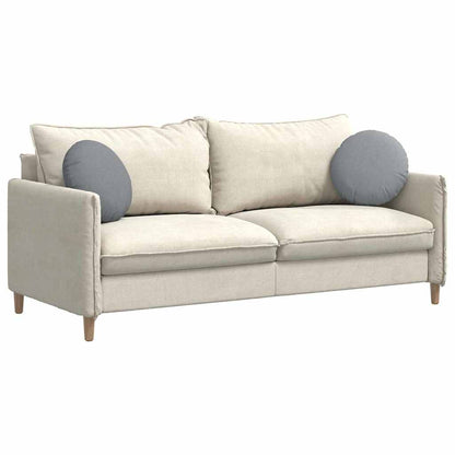 Cuscini per Seduta 2 pcs Grigio chiaro Ø40 x 13 cm Tessuto | homemem39