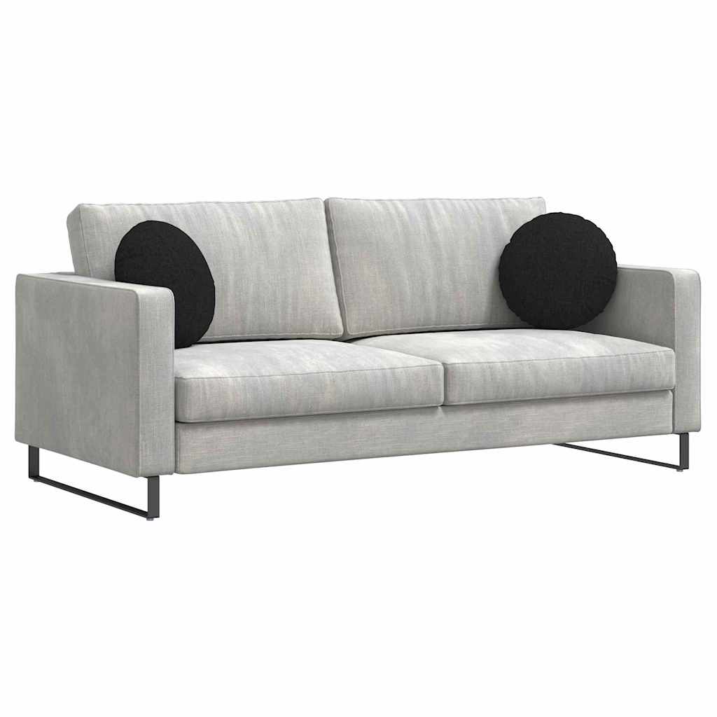 Cuscini per Seduta 2 pcs Nero Ø40 x 13 cm Tessuto | homemem39