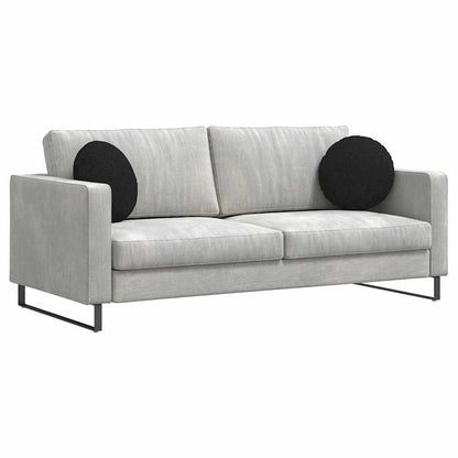 Cuscini per Seduta 2 pcs Nero Ø40 x 13 cm Tessuto | homemem39